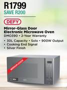 Defy 30L Mirror Glass Door Electronic Microwave Oven DMO390