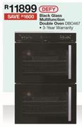 Defy Black Glass Multifunction Double Oven DBO467