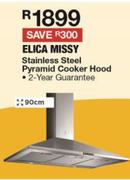 Elica Missy Stainless Steel Pyramid Cooker Hood 90cm