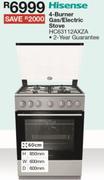 Hisense 60cm 4 Burner Gas/Electric Stove HC63112AXZA