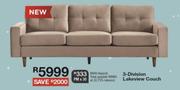 3-Division Lakeview Couch