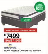 Serta Sertapedic 152cm Queen Pegasus Comfort Top Base Set