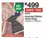 Assorted Silkies Jerba Rugs 133cm x 195cm-Each