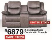 2 Division Zarita Couch With Console
