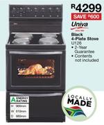 Univa Black 4-Plate Stove U126