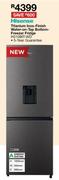 Hisense 222Ltr Titanium Inox-Finish Water-On-Tap Bottom Freezer Fridge H310BIT-WD