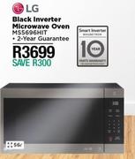 LG 56L Black Inverter Microwave Oven MS5696HIT