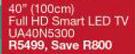 Samsung 40" (100cm) Full HD Smart LED TV UA40N5300