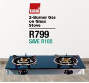 Totai 2 Burner Gas On Glass Stove