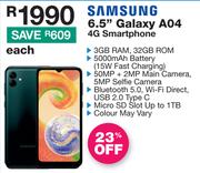 Samsung Galaxy 6.5" A04 4G Smartphone-Each