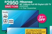 Hisense 40" Full HD Digital LED TV 40A5200F