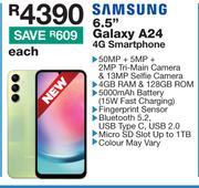Samsung Galaxy 6.5" A24 4G Smartphone-Each