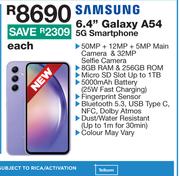 Samsung Galaxy 6.4" A54 5G Smartphone-Each