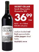Secret Cellar Syrah Mourvedre Grenache303-750ml