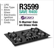 Zero 5-Burner Gas On Glass Hob
