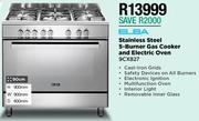 Elba 90cm 5-Burner Gas Cooker And Electric Oven (Stainless Steel) 9CX827