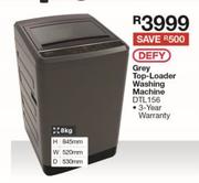 Defy 8Kg Grey Top Loader Washing Machine DTL156