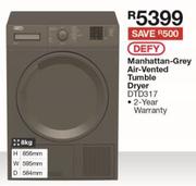 Defy 8Kg Manhattan Grey Air Vented Tumble Dryer DTD317