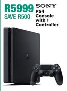 Sony PS4 Console With 1 Controller