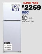 KIC White Top Freezer Fridge - KTF 518/1 WH