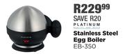 Platinum Stainless Steel Egg Boiler EB-350