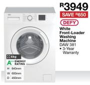 Defy 6Kg White Front-Loader Washing Machine DAW381
