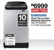 Samsung 15Kg Grey Top-Loader Washing Machine WA15T5260BY
