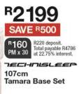 Technisleep 107cm 3 Quarter Tamara Base Set