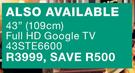 Skyworth 43" (109cm) Full HD Google TV 43STE6600
