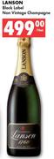 Lanson Black Label Non Vintage Champagne-750ml