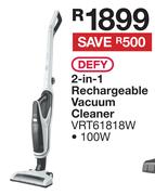 Defy 100W 2 In 1 Rechargeable Vacuum Cleaner VRT61818W