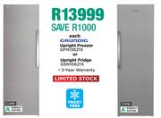 Grundig 275L Upright Freezer GFN13621X Or 375L Upright Fridge GSN10621X-Each