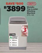 DEFY Metallic Top Loader Washing Machine - DTL149