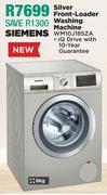Siemens 8Kg Silver Front Loader Washing Machine WM10J18SZA