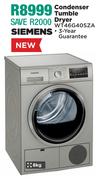 Siemens 8Kg Condenser Tumble Dryer WT46G40SZA