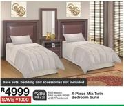 4 Piece Mia Twin Bedroom Suite
