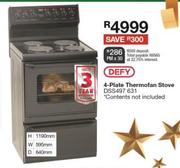 Defy 4 Plate Thermofan Stove DSS497 631
