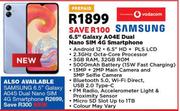 Samsung Galaxy 6.5" A04e Dual Nano Sim 4G Smartphone