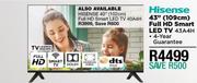 Hisense 43" (109cm) Full HD Smart LED TV 43A4H