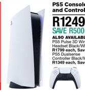 PS5 Dualsense Controller Black/White-Each