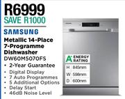 Samsung 14 Place 7 Programme Dishwasher Metallic DW60M5070FS