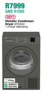 Defy 10Kg Metallic Condenser Dryer DTD322