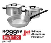 Hart 5 Piece Aluminium Pot Set J7-Per Set
