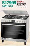 Bosch 90cm Stainless Steel Full Gas Stove HGW3FSY50Z