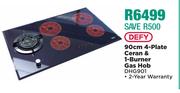 Defy 90cm 4 Plate Ceran & 1 Burner Gas Hob DHG901