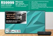 Hisense 100" (254cm) 4K Laser TV 100L9G