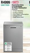Defy Manhattan Grey 5 Programme 13 Place Dishwasher DDW232