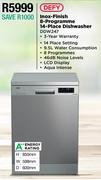 Defy Inox Finish 8 Programme 14 Place Dishwasher DDW247