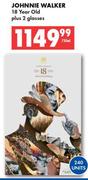 Johnnie Walker 18 Year Old Plus 2 Glasses-750ml