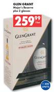 Glen Grant Major’s Reserve Plus 2 Glasses-750ml